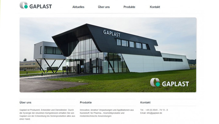 Gaplast with a new Internet presence