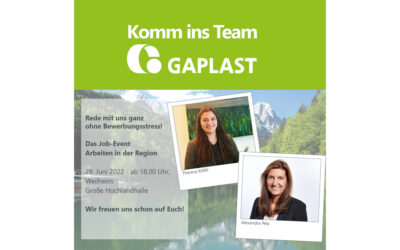 Komm ins Team Gaplast!