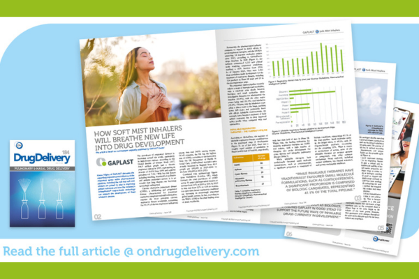 Screen shot of the SMI article in the OnDrugDelivery magazine