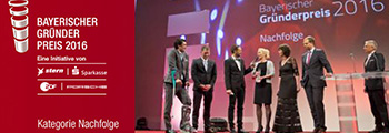 Gaplast Auszeichnung Bayrischer Gründerpreis