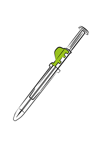 Gaplast implant syringe - product sketch Gaplast implant syringe - product sketch