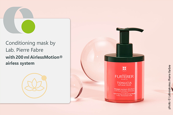 product shot Pierre Farbre hair mask with AirlessMotion jar